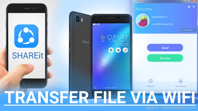 Mudahnya Transfer File via Wifi di ASUS Zenfone 3S Max ZC521TL Menggunakan ShareIt Versi Baru